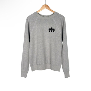 L] 크롬하츠 세메터리 트리플 크로스 자수 패치 맨투맨