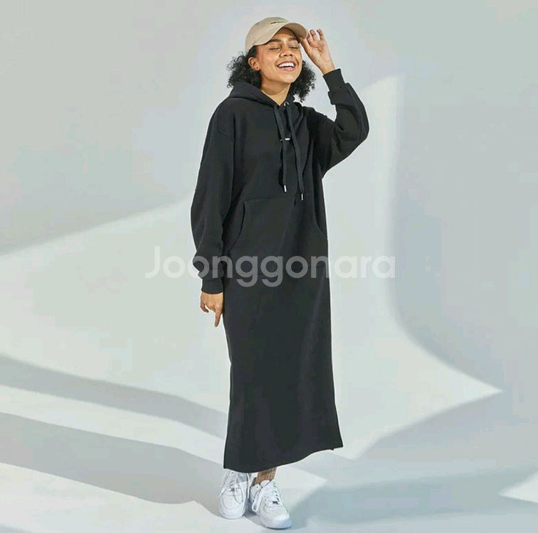 임블리 러브미모어 베이직 후디롱원피스(기모.블랙)--2