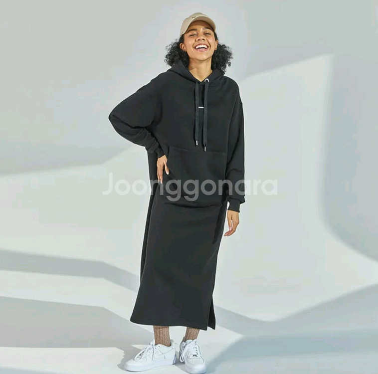 임블리 러브미모어 베이직 후디롱원피스(기모.블랙)--3