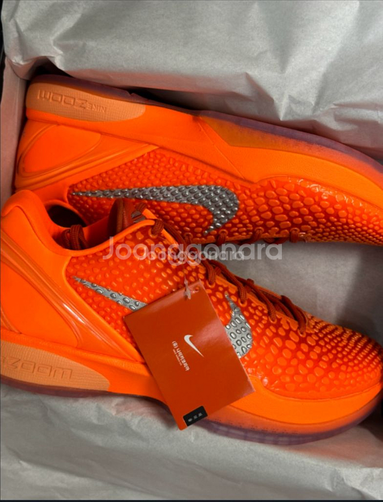 나이키 코비6 프로트로 토탈 오렌지 300 미시착새상품--0