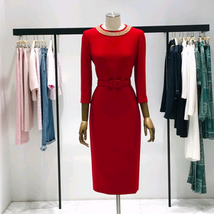 모조에스핀 원피스 레드 55사이즈-택포10만원