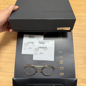 린드버그 프레셔스 렉스47 골드 안경테