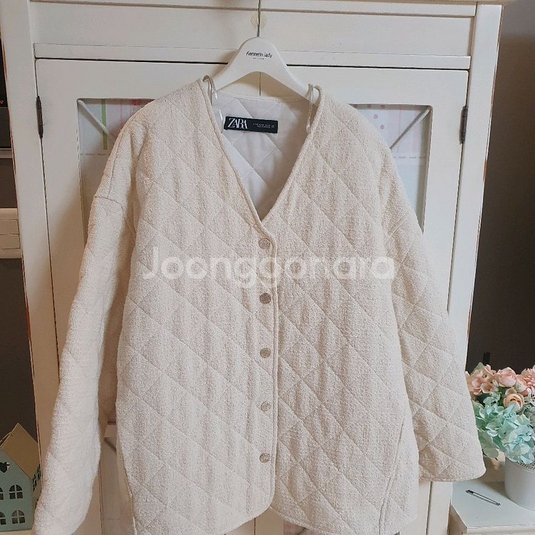 자라 트위드 패딩자켓/77--1