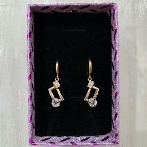 14k 핑크골드 드롭귀걸이 3.28g 무료배송