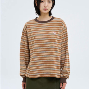 단톤 티셔츠Long Sleeve T-Shirt Brown/Orange