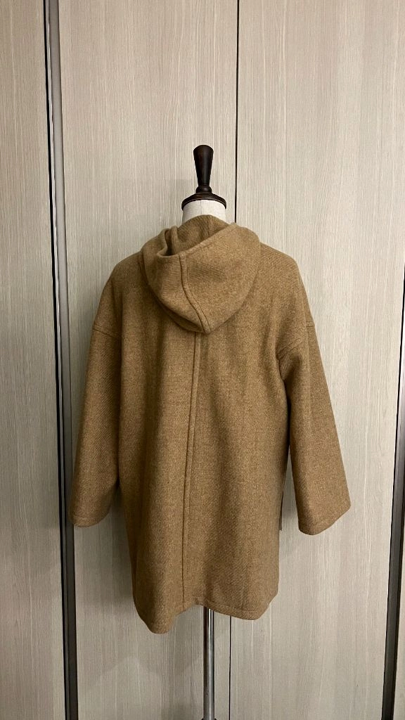 아페쎄 정품 프렌치 무드 브라운 후드 울 코트 xs 55 이미지