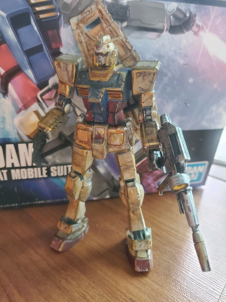 HGUC RX-78 퍼스트 건담 데미지 웨더링 도색완성작 판매--8