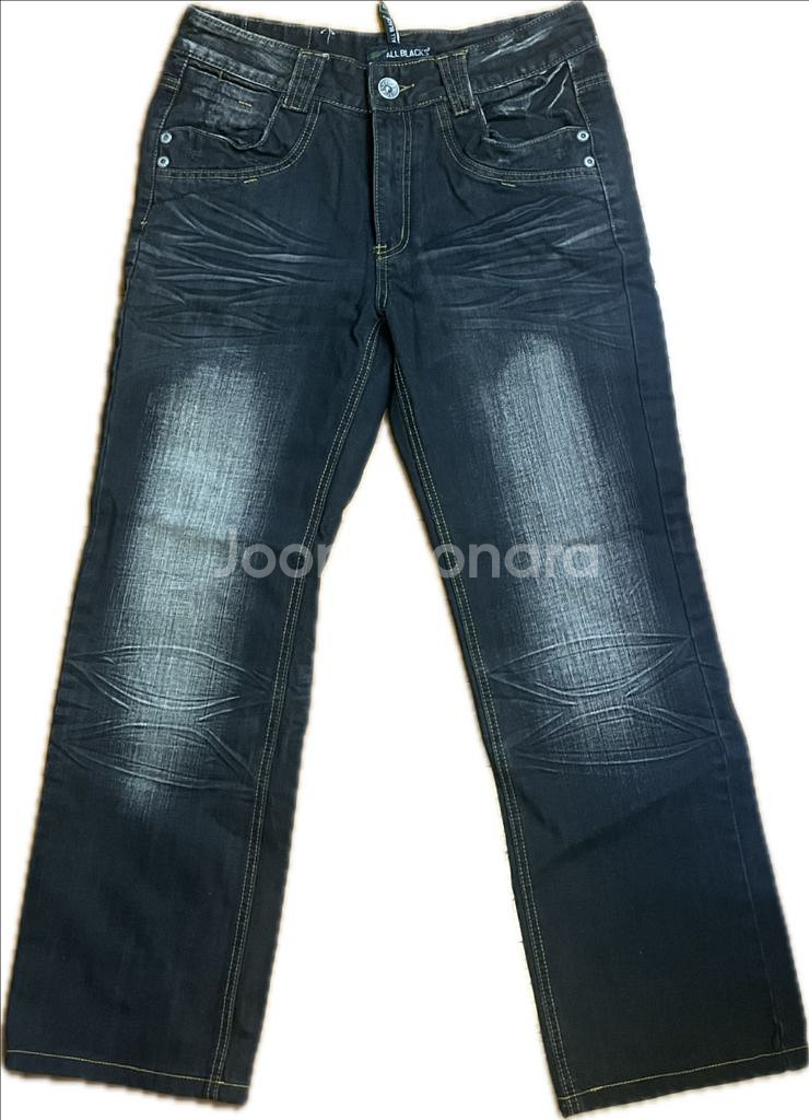ALL BLACKS 새상품 남성 빈티지 워싱 데님 청바지 30사이즈 블랙 새상품--0
