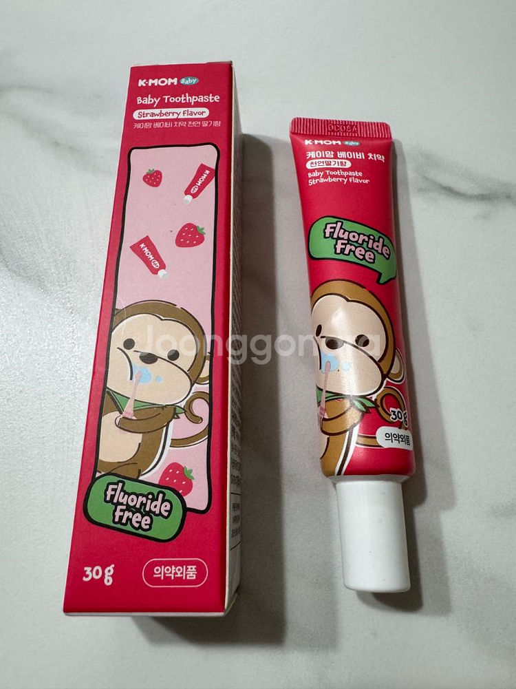[새상품] 케이맘 베이비 치약 무불소 2개--0