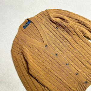 폴로 케이블 V넥 가디건