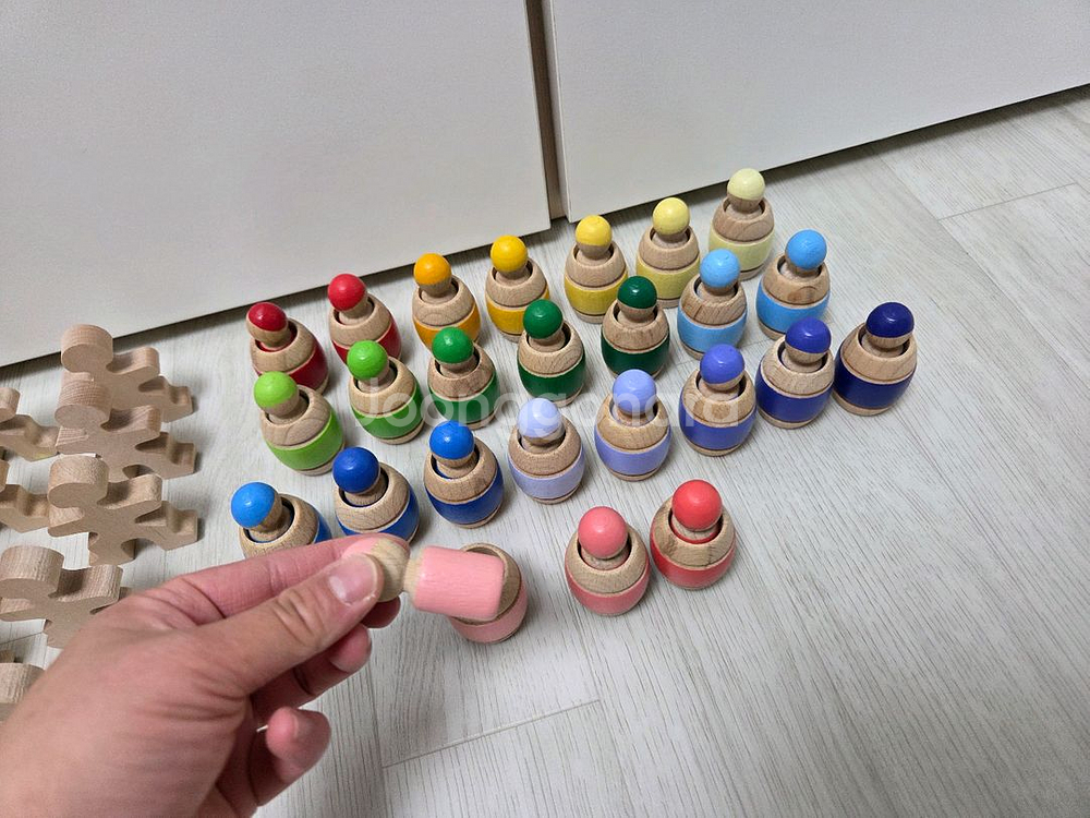 그랜토이즈 통속 난쟁이 플록맨 발도르프 원목장난감--3