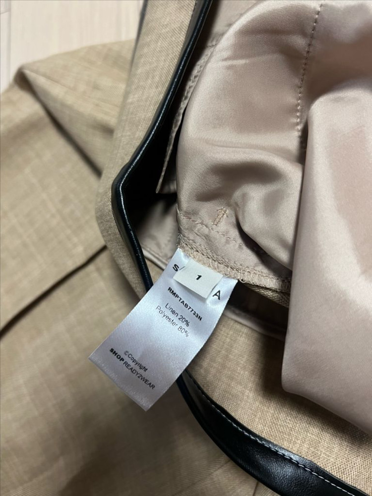 레디투웨어 R2W 벨크로 크롭 트라우저 린넨 팬츠 반바지 버뮤다 올드셀린 레투 이미지