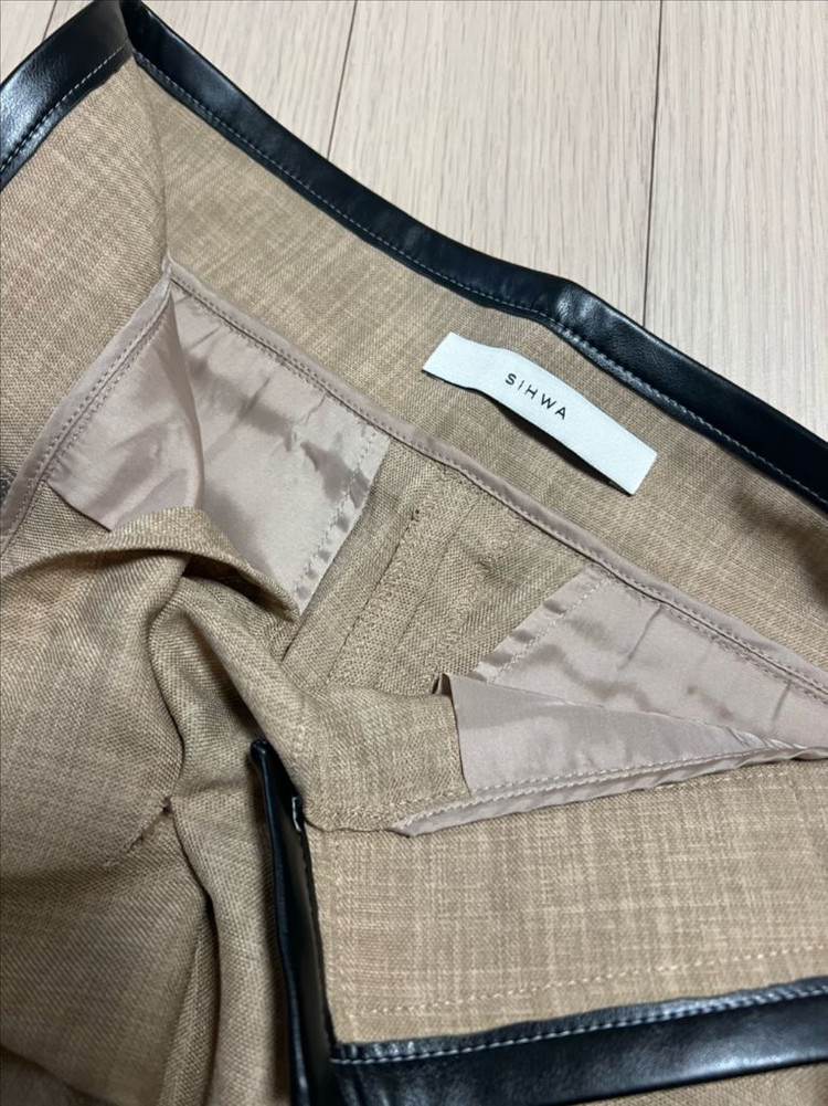 레디투웨어 R2W 벨크로 크롭 트라우저 린넨 팬츠 반바지 버뮤다 올드셀린 레투 이미지