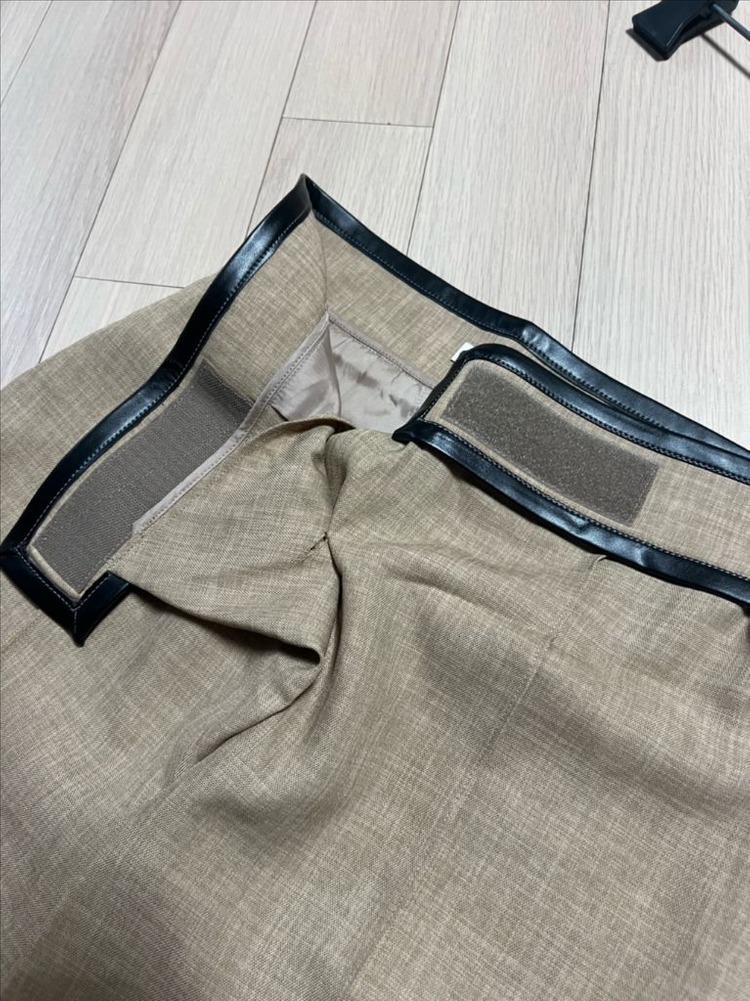 레디투웨어 R2W 벨크로 크롭 트라우저 린넨 팬츠 반바지 버뮤다 올드셀린 레투 이미지