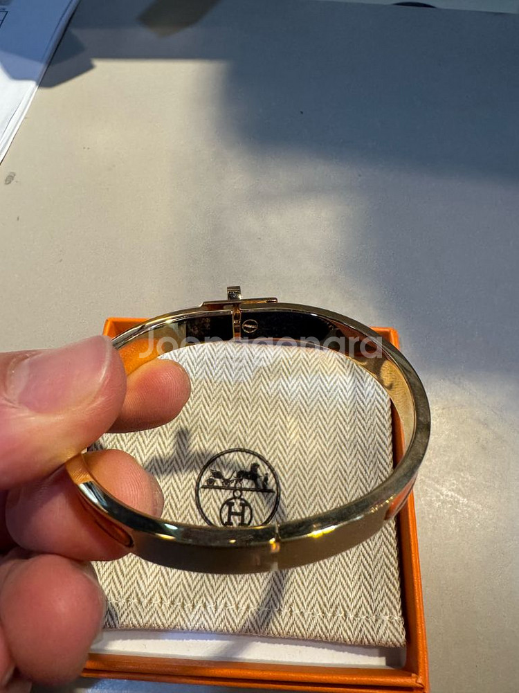 에르메스 미니 클릭 켈리 팔찌 금장 새상품--1