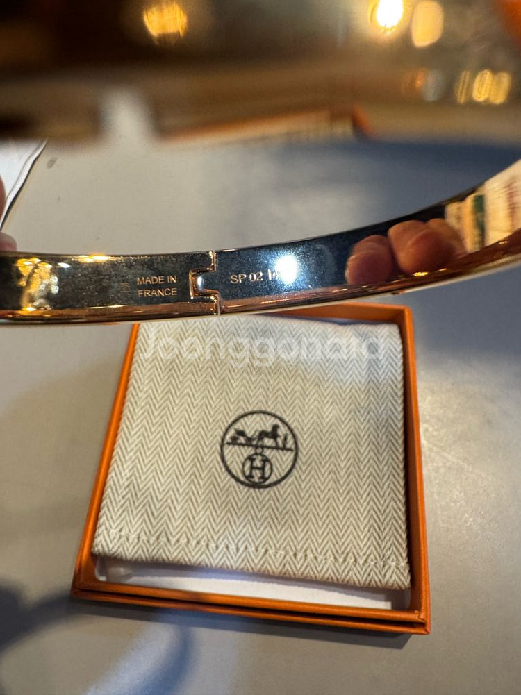 에르메스 미니 클릭 켈리 팔찌 금장 새상품--2