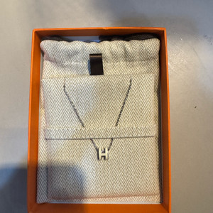 에르메스 미니 팝아슈 목걸이 팔라듐 & 블랑