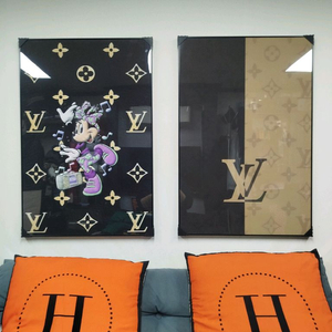 루이비통액자 루이비통그림 캐릭터 로고 대형 그림 액자 팝아트 인테리어소품 인테리어액자 명품그림 명품액자 미키마우스