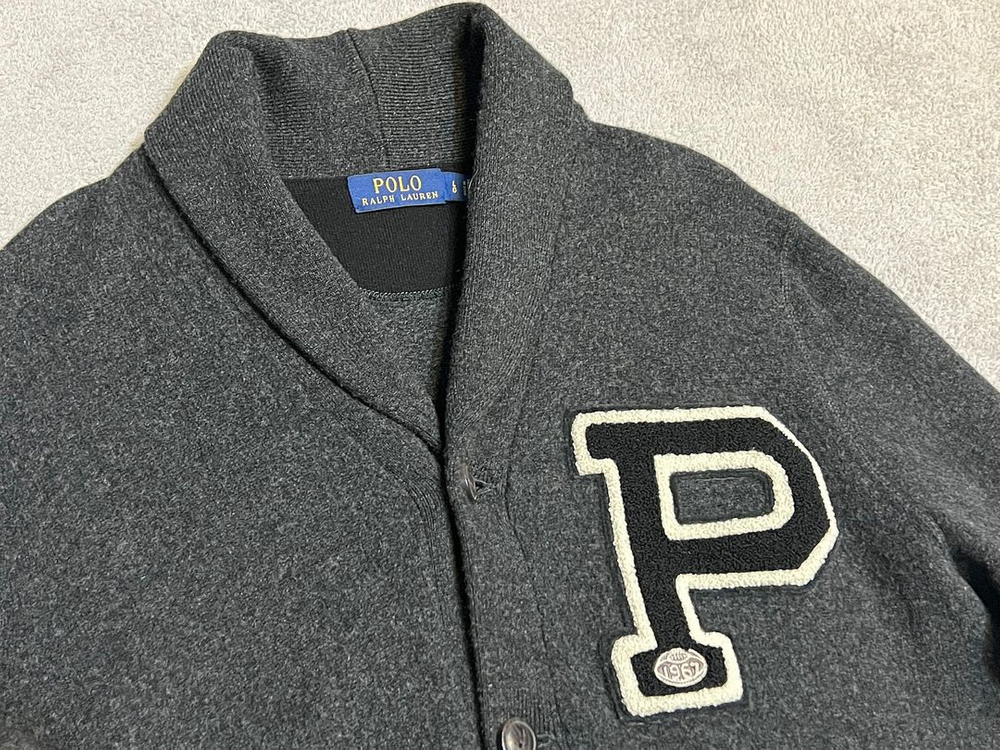 L 폴로 랄프로렌 레터맨 P로고 숄카라 가디건 이미지