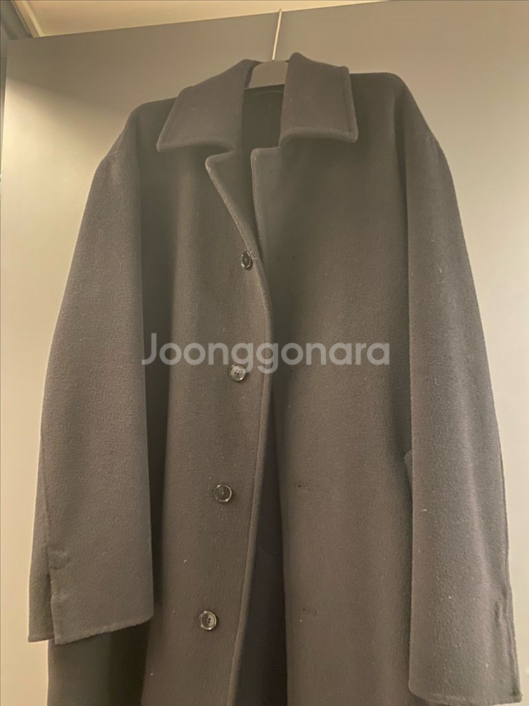 LG패션 tngt 캐시미어 발마칸 코트 검정 로브끈 롱코트 발마칸--2