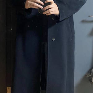 LG패션 tngt 캐시미어 발마칸 코트 검정 로브끈 롱코트 발마칸