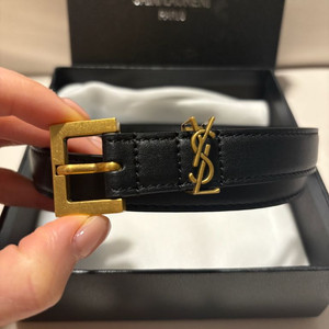 생로랑 벨트 금장 모노그램 95사이즈