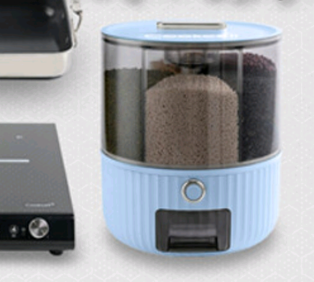 쿡셀 36도회전 원터치 잡곡통 /6칸 7kg보관 쌀통