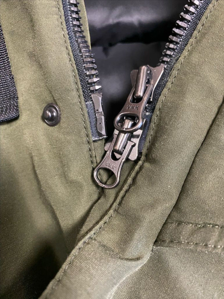 Bean Pole. 빈폴 BA-2구스다운 야상 패딩. 100사이즈. 카키색. 이미지
