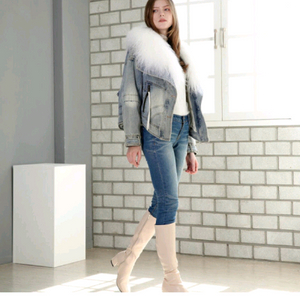 엘림모피 / 프리미엄 천연키드램 트리밍 구스안감 청야상자켓 이미지