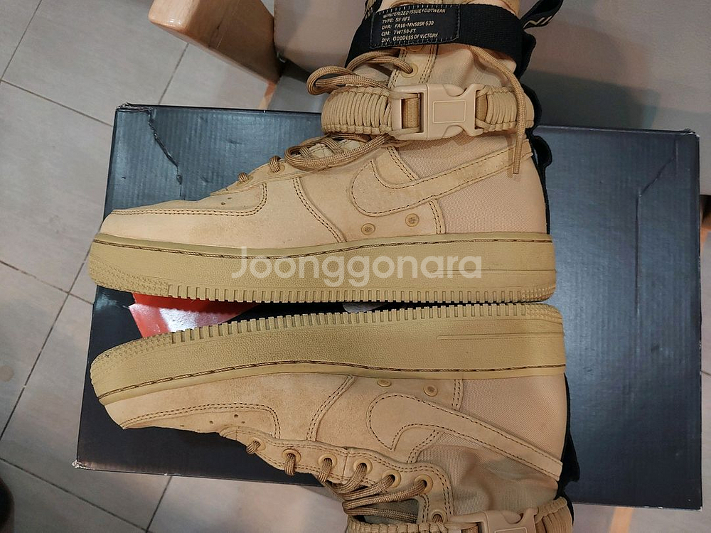 나이키 SF AF1 스페셜 필드 포스 클럽골드 맨사이즈 250사이즈 택포 7만--5