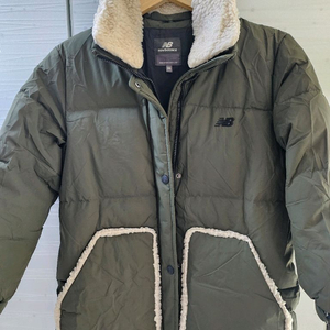 뉴발란스 키즈 초등 카키 양털 패딩 145사이즈