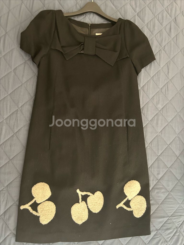 크리스마스 체리 반팔 원피스--0