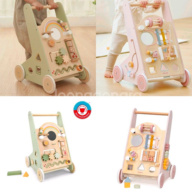 미개봉]폴라비 친환경 원목 보행기 아기 베이비워커장난감--0