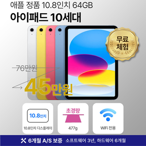 [6개월 보증] 애플 아이패드 10세대 64GB WiFI전용 10.8인치 실버