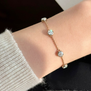 14K 모이사나이트3부팔찌