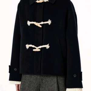 톰보이 여성 코트 하프코트 토글 더플코트