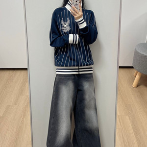 미즈노 베이스볼 네이비 트랙탑 져지