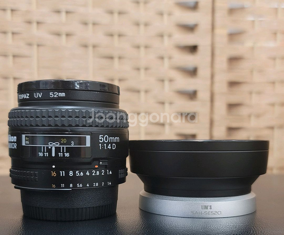 니콘/정품 af 50mm f1.4d +림즈후드--2