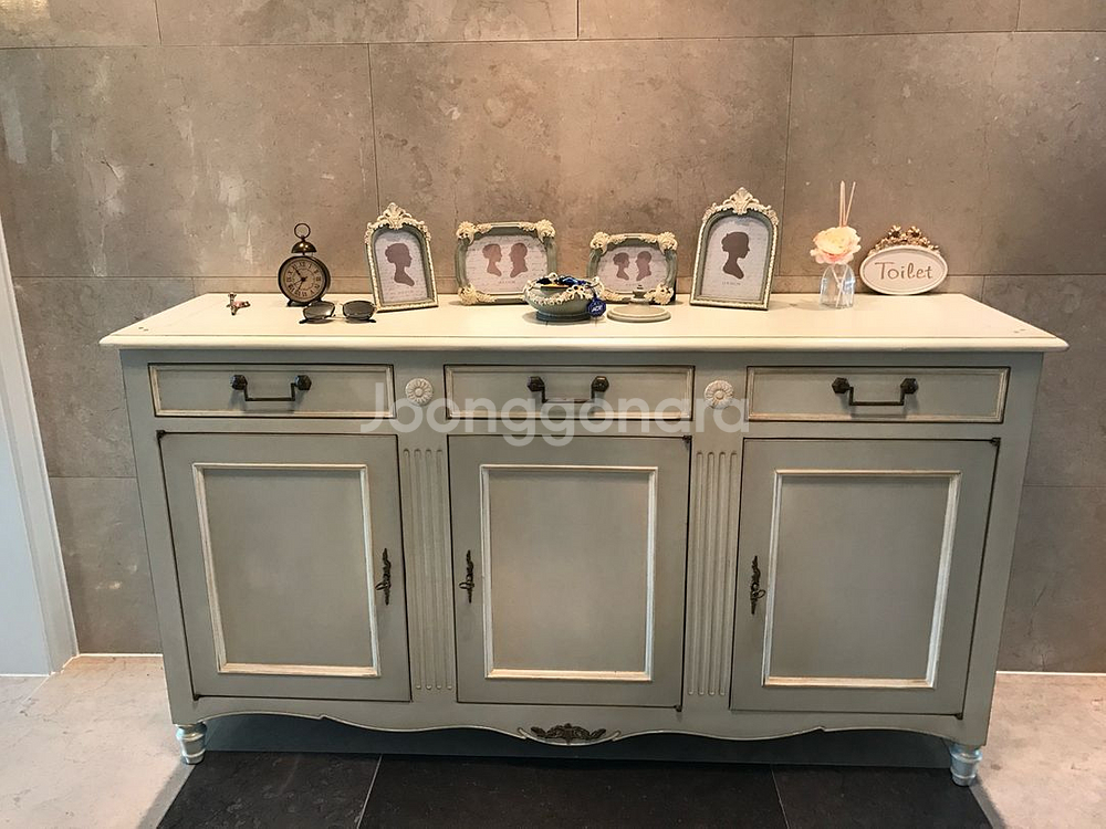 마넬 몽티니 앤틱 빈티지 콘솔 서랍장/장식장--1