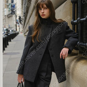 엘보른 Elborn Allison wool half coat 차콜 34사이즈