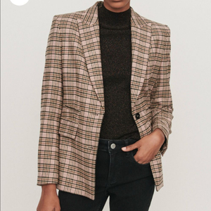 [maje] 마쥬 체크패턴 울 자켓