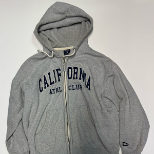 후아유 캘리포니아 스펠로고 기모 투 웨이 후드집업 L