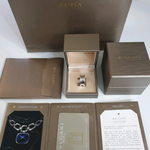 불가리 정품 비제로원 3밴드링 화이트골드 반지 58호