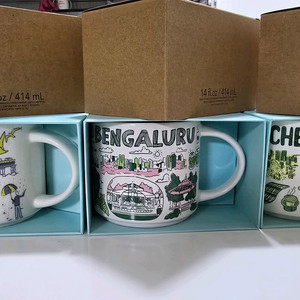 스타벅스 빈데어 머그컵(새상품) 벵갈루루 뭄바이