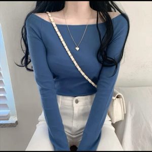 에이블리 오프숄더 기모긴팔티셔츠 이미지