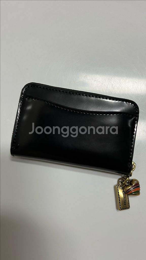 코치 레더 지퍼 카드지갑--2