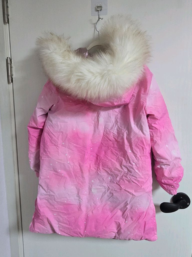 뉴발란스 키즈 핑크 구스 양면 패딩 140 이미지