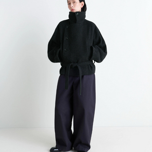 르메르 숏 알파카 배스로브 코트 블랙 32 새상품