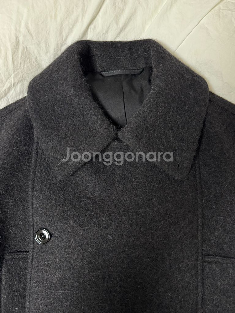 르메르 숏 알파카 배스로브 코트 블랙 32 새상품--4