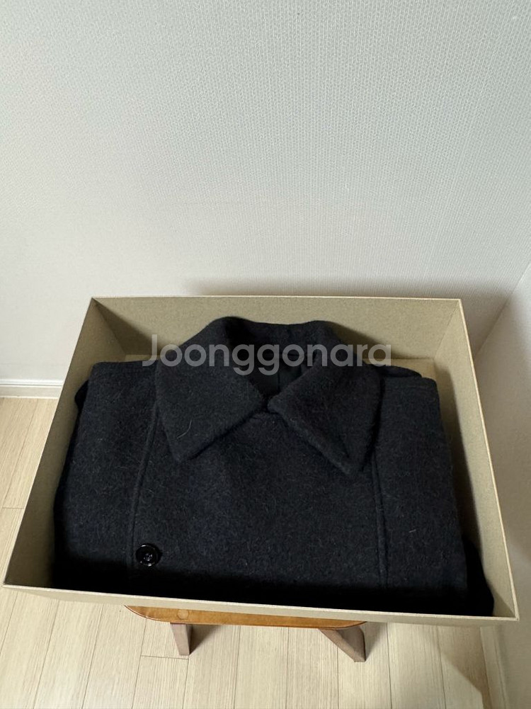 르메르 숏 알파카 배스로브 코트 블랙 32 새상품--7